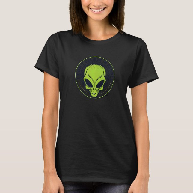 Camiseta I Don't Believe In People Ufo Conspiracy Alien  Al (Frente)