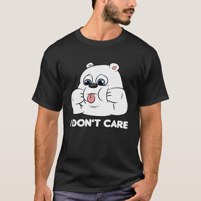 Camiseta I don't care Silly Bear Halloween Costume for Weir (Frente)