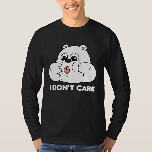 Camiseta I don't care Silly Bear Halloween Costume for Weir (Frente)