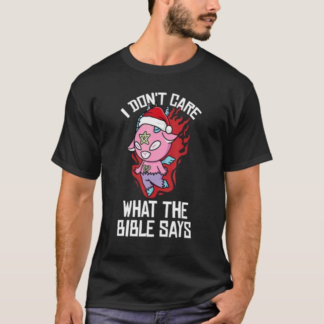 Camiseta I Dont Care What The Bible Says Christmas Pajama   (Frente)