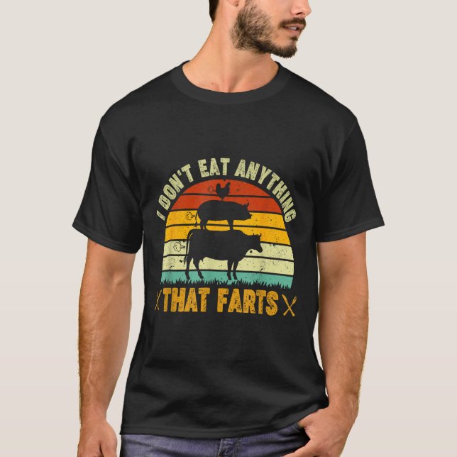 Camiseta I Don't Eat Anything That Farts World Vegetarian D (Frente)