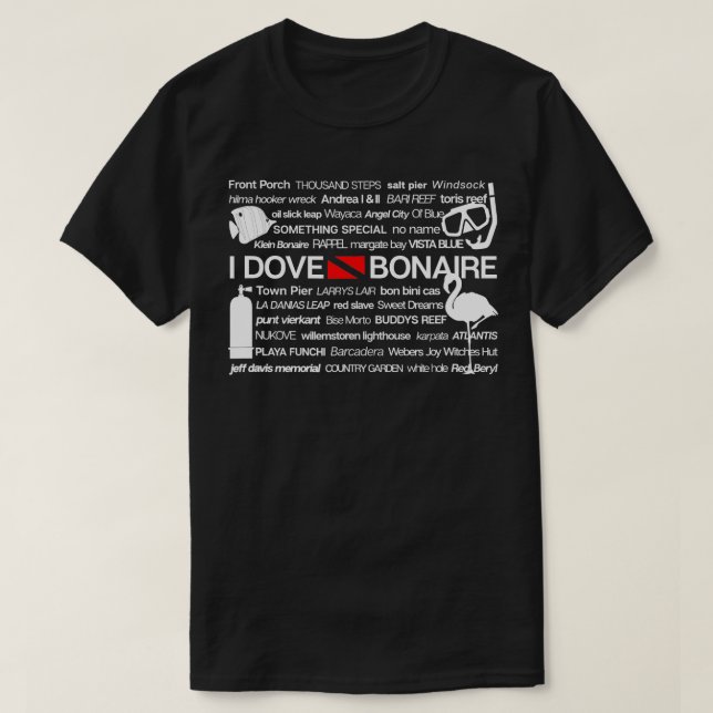 Camiseta I Dove Bonaire Scuba Diving (Frente do Design)