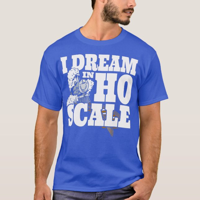 Camiseta I Dream In HO Scale Model rain Railroad rack (Frente)