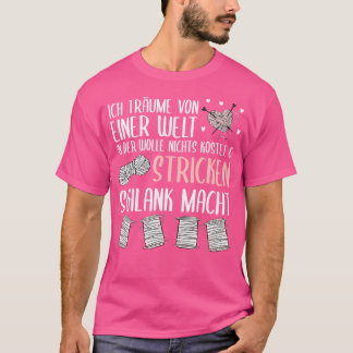 Camiseta I Dream Of A World In Knitting Slim
