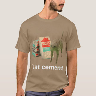 Camiseta I Eat Cement Cursed Cat Funny Oddly Specific Meme 