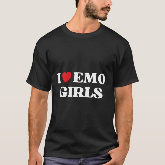 Camiseta I Emo Cita Vermelho O Estilo Emo (Frente)
