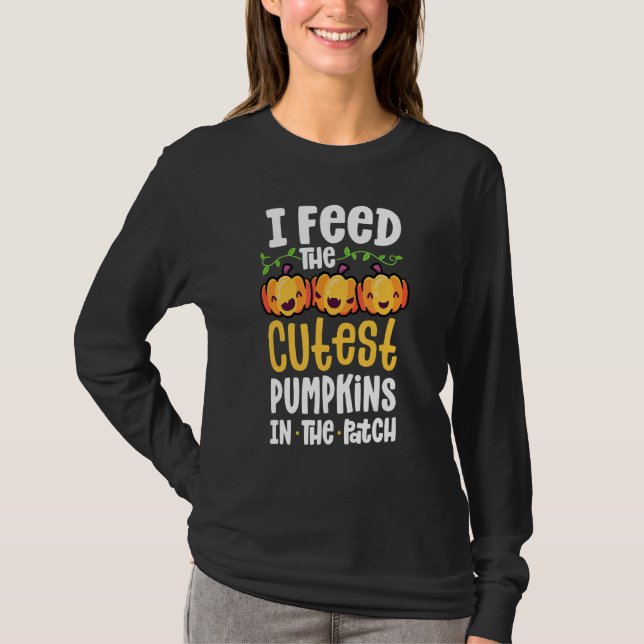 Camiseta I Feed The Cutest Pumpkins In The Patch Lunch Lady (Frente)