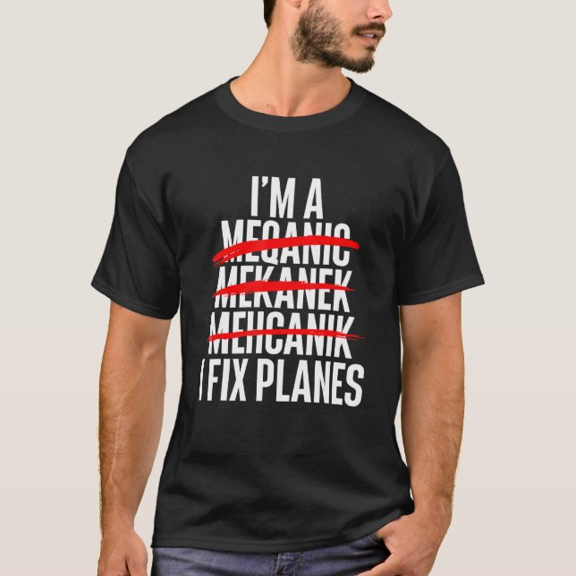 Camiseta I Fix Planes Aeronaves Mecânicas Avião Avião Avião (Frente)