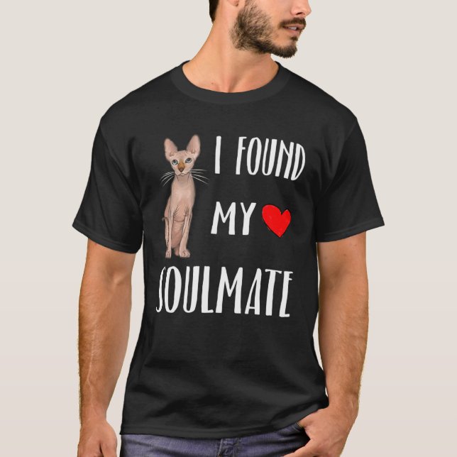 Camiseta I Found My Soulmate Sphynx Cat  Best Friend (Frente)