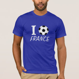 Camiseta I Futebol (amor) França - personalizável