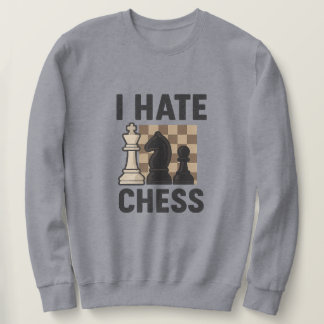 Camiseta I Hate Chess - impressão vívida