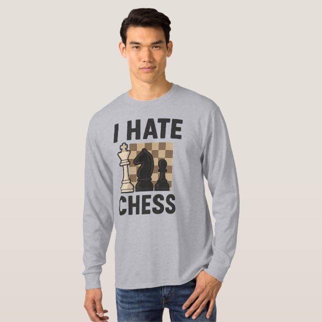 Camiseta I Hate Chess long sleeve - vivid print (Frente Completa)