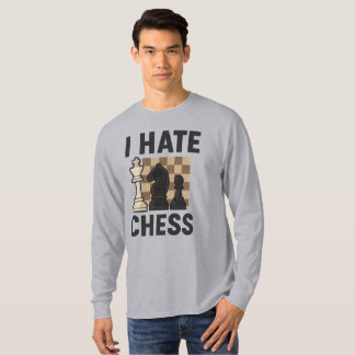 Camiseta I Hate Chess manga longa - estampa vívida