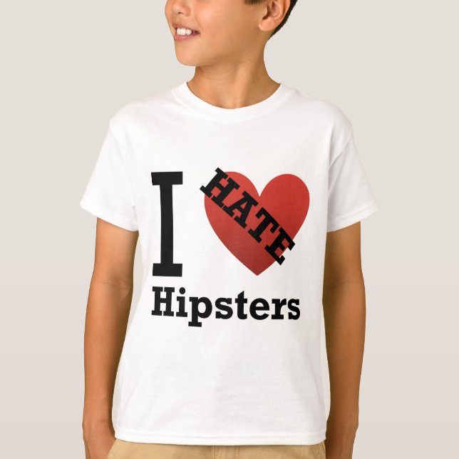 Camiseta I Hate Hipsters (Frente)