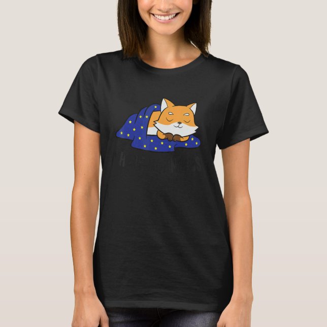 Camiseta I Hate Mornings Sleeping Fox (Frente)