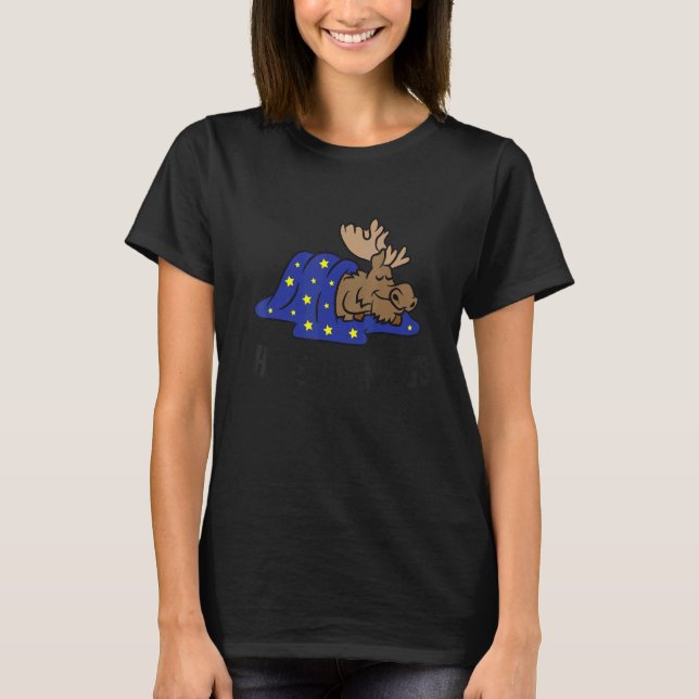 Camiseta I Hate Mornings Sleeping Moose (Frente)