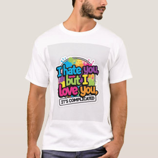 Camiseta I Hate You But I Love You Sticker