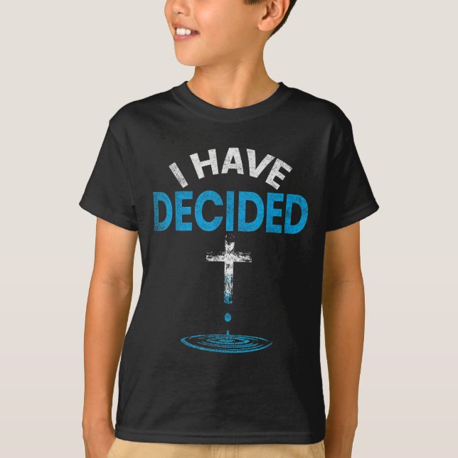Camiseta I Have Decided To Follow Jesus Christian Baptism M (Frente)
