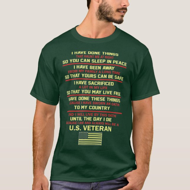 Camiseta I Have Done Things That Haunt Me At Night (Frente)