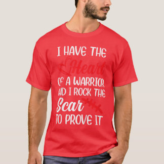 Camiseta I Have Heart of Warriors I Rockhe Scar CHD Awarene