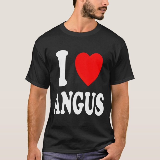 Camiseta I He Love Angus Spouse Married (Frente)