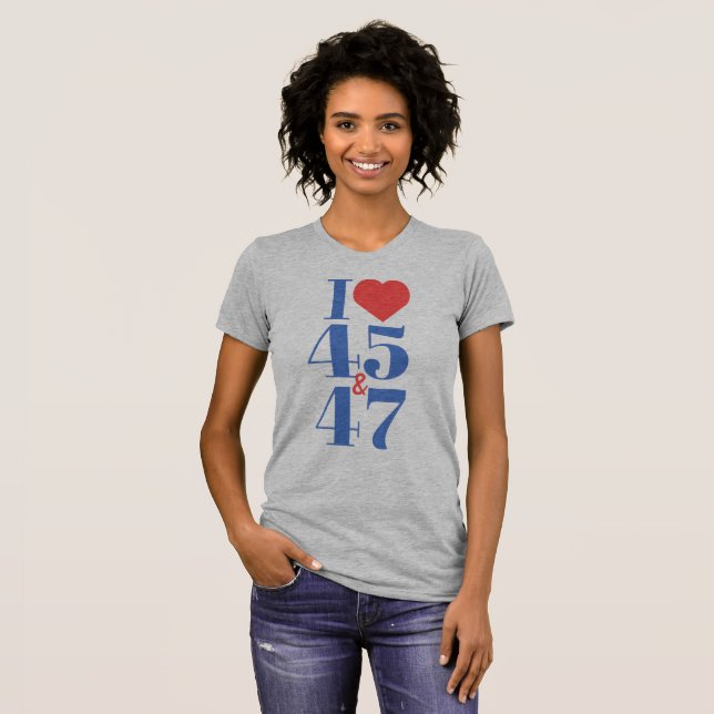 Camiseta I Heart 45 & 47 T-Shirt (Frente Completa)