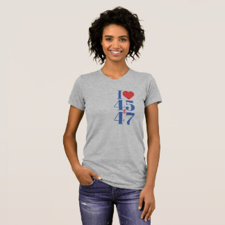 Camiseta I Heart 45 & 47 T-Shirt Assimétrico