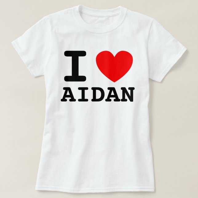 Camiseta I Heart Aidan Shirt (Frente do Design)