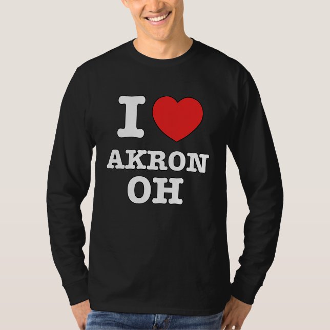 Camiseta I Heart Akron Ohio OH Love (Frente)