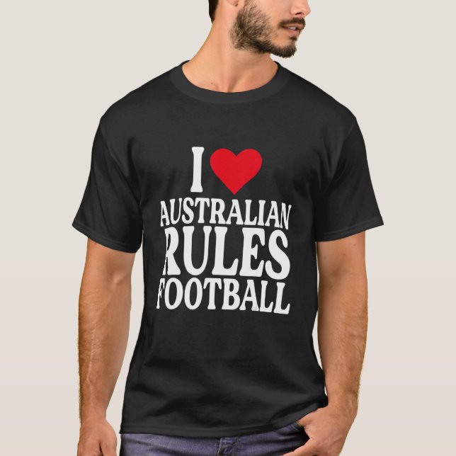 Camiseta I Heart australiano I love australiano rule (Frente)
