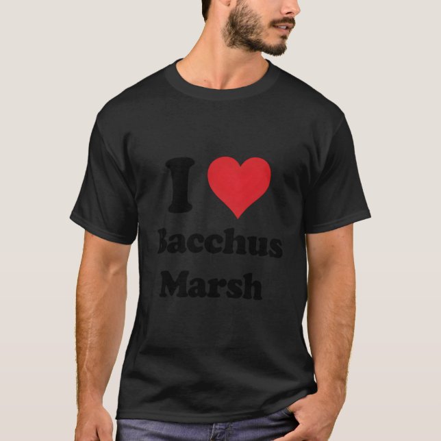Camiseta I Heart Bacchus Marsh Love Austrália Aussie (Frente)