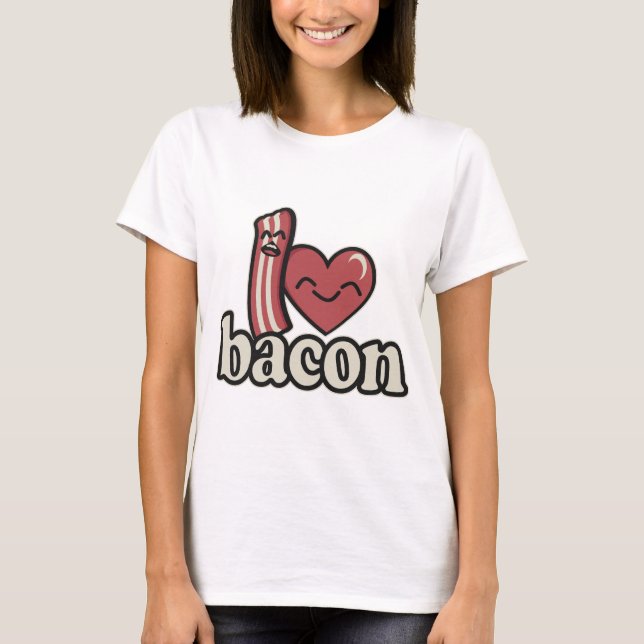 Camiseta I Heart Bacon (Frente)