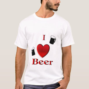 Camiseta I Heart Beer Frothy Mugs