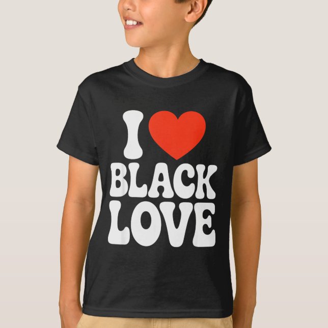 Camiseta I Heart Black Love Couple Matching Couples African (Frente)