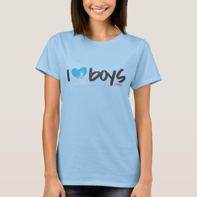 Camiseta I Heart Boys Aqua (Frente)