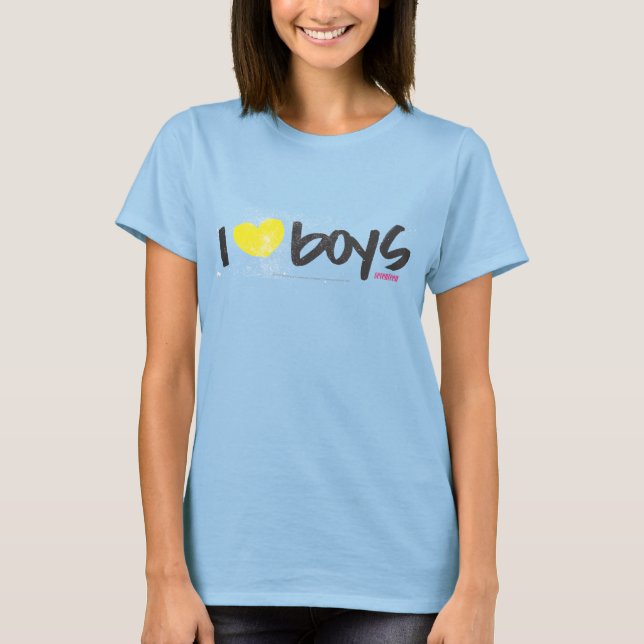 Camiseta I Heart Boys Yellow (Frente)