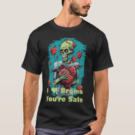 Camiseta "I Heart Brains" Você é o Zombie T-Shirt seguro