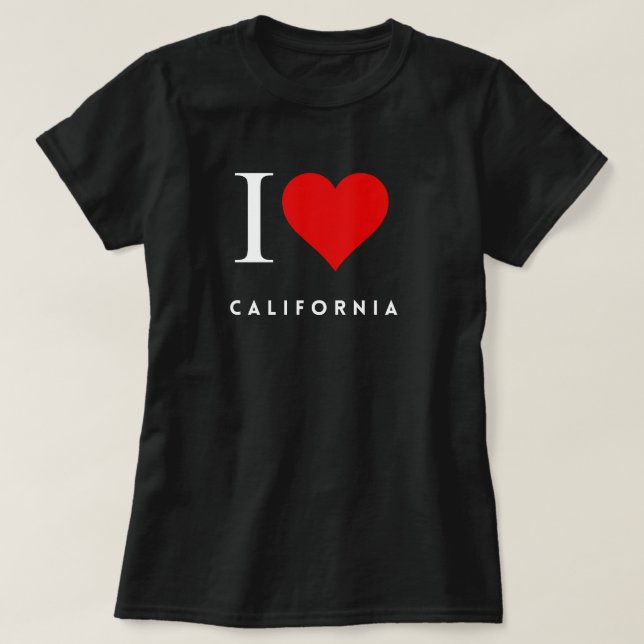 Camiseta I Heart California blk Womens T-Shirt (Frente do Design)