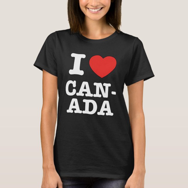 Camiseta I Heart Canada Canadians Love (Frente)