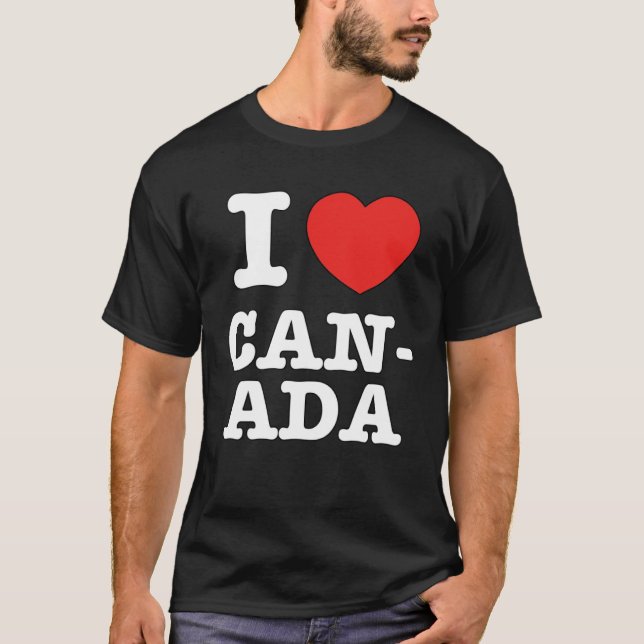 Camiseta I Heart Canada Canadians Love (Frente)