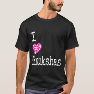Camiseta I Heart Chukshas Love Chuksha Rouco Dog Breeds Aju