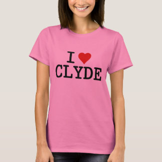 Camiseta I Heart Clyde Womens Ringer T-shirt