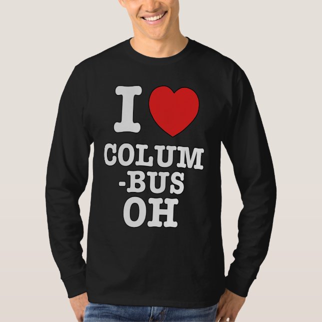 Camiseta I Heart Columbus Ohio, OH Love (Frente)