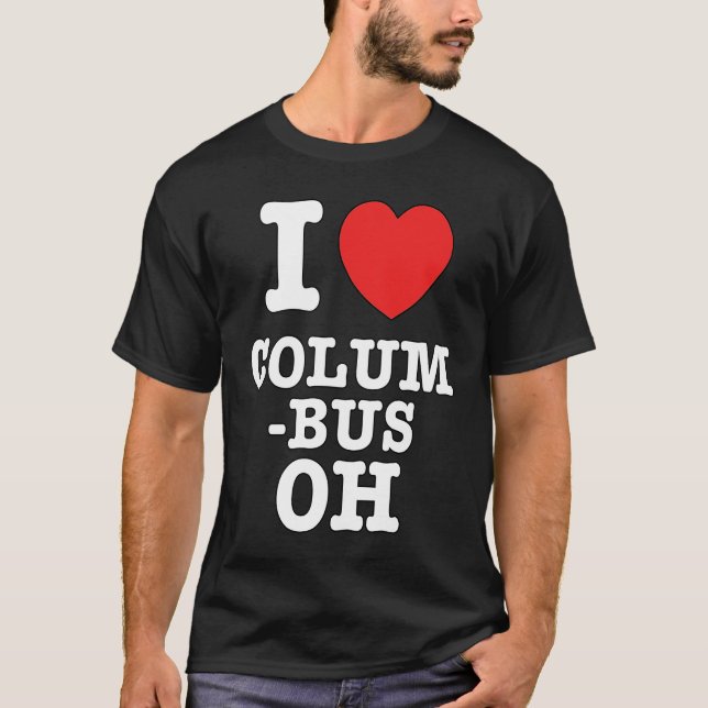 Camiseta I Heart Columbus Ohio, OH Love (Frente)