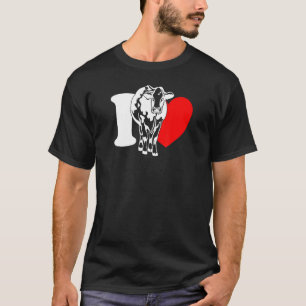 Camiseta I Heart Cows - Farmer Engraçado, Bovinos Rancher, 