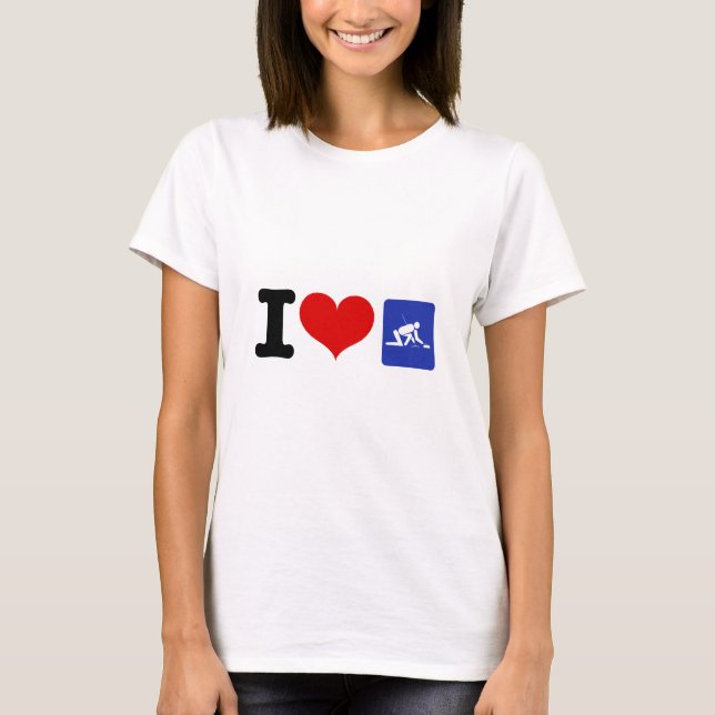 Camiseta I Heart Curling (Frente)
