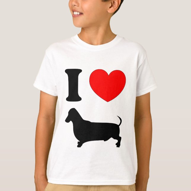 Camiseta I Heart Dachshund (Frente)