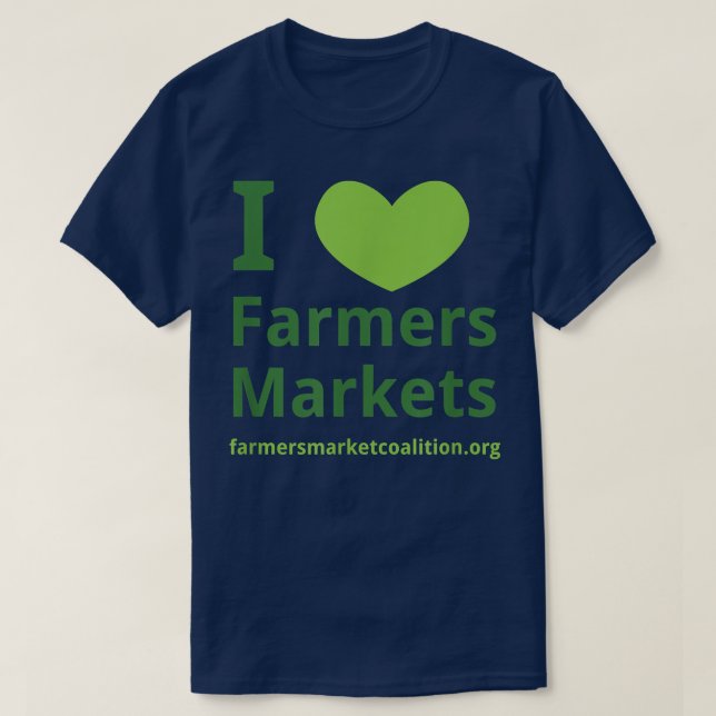 Camiseta I heart Farmers Markets  (Frente do Design)