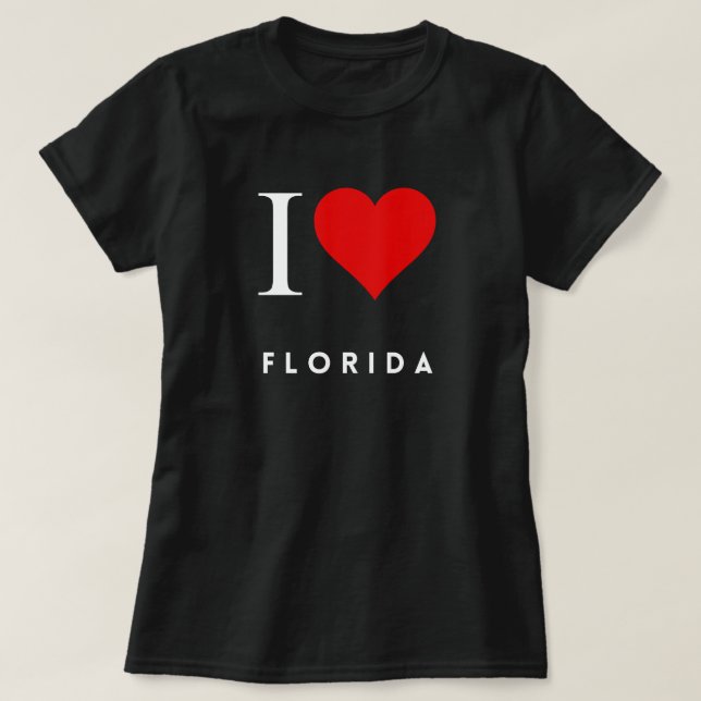 Camiseta I Heart Florida blk Womens T-Shirt (Frente do Design)