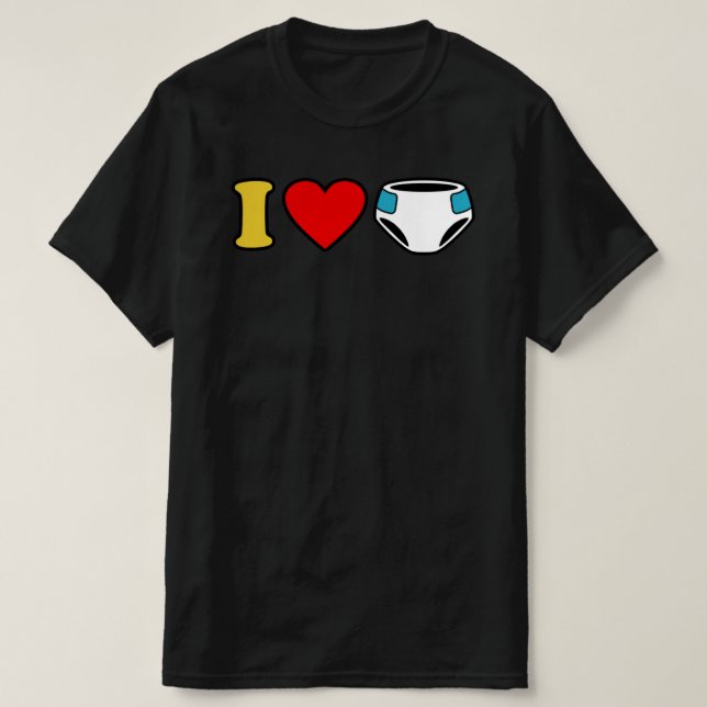 Camiseta I HEART FRALDA T-Shirt (Frente do Design)